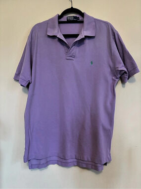 Polo Ralph Lauren Classic Fit Cotton Mesh Polo Shirt Purple Large